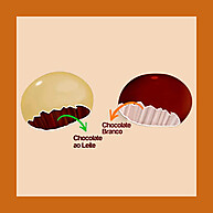 Confeito Disqueti Vice Versa Chocolate Branco e Preto 500g - Dori - imagem 1