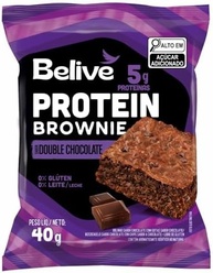 Belive Protein Brownie Double Chocolate Com 5G De Proteínas Sem Glúten Sem Lactose 40G - imagem 2