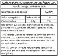 Grings Açúcar Demerara Dourado Orgânico 500G - imagem 2