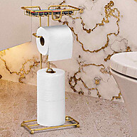 Porta Papel Higiênico com Celular Dourado - imagem 2