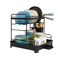 Escorredor de Louça com Drenagem Automática 2 Níveis e Porta Talheres - Praticidade e Organização na Cozinha - imagem 1
