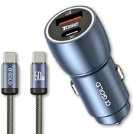 Carregador Veicular Turbo 60W Duas Portas USB-C PD - Carro Super Rápido + Cabo Premium - imagem 1
