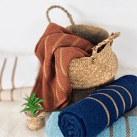 Kit 4 Toalhas de Banho 100% Algodão Premium Dubai 70x130cm Bege - imagem 4