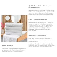 Kit 6 Toalhas de Rosto Branca Hotel Macia Felpuda - Costura Dupla Reforçada - imagem 4