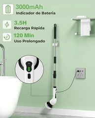 Esfregão Giratório Elétrico Sem Fio com 9 Cabeças - Potência Dupla e Cabo Ajustável - imagem 5