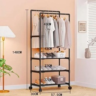 Arara de Roupas Dupla com Prateleiras - Organize com Estilo e Praticidade - imagem 4