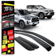 Calha Chuva Inteiriça Slim Hilux Cabine Dupla 2016-2022 Fumê - Proteção e Estilo - imagem 1
