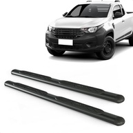 Estribo Lateral Oval Preto Fiat Strada Cabine Dupla/Simples (2021-2025) - Kit Completo - imagem 2