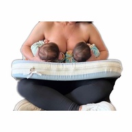 Almofada de Amamentação para Gêmeos - Grande Azul | Conforto Duplo para Mães - imagem 4
