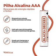 Kit 8 Pilhas AAA Black+Decker – Energia que Dura! - imagem 2