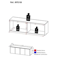 Armário de Cozinha Aéreo 4 Portas com Design Moderno Grafite - Organize com Estilo e Durabilidade - imagem 4