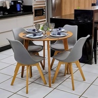 Mesa de Jantar Redonda 90cm em Madeira Freijó – Estilo e Durabilidade para sua Sala de Jantar - imagem 3