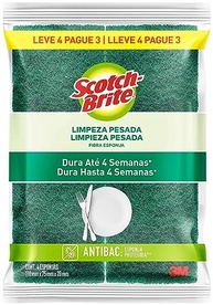 Scotch-Brite 3M Esponja Multiuso Leve 4 Pague 3 - Limpeza Poderosa e Duradoura - imagem 2