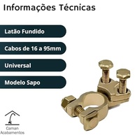 Kit 2 Terminais de Bateria Automotiva Sapão: Conexão Potente e Duradoura - imagem 5