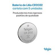 Pilha CR2032 Elgin: Kit 40 Unidades – Energia Duradoura! - imagem 2