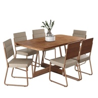 Conjunto de Sala de Jantar Charlotte 6 Cadeiras - Design Moderno e Conforto Duradouro - imagem 4