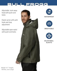 capas de chuva Jaqueta de chuva impermeável durável Bull Frogg, FROGG TOGGS, Masculino - imagem 3