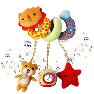 Brinquedo de Pelúcia Espiral Dutyrow para Carrinho e Bebê com Música e Squeaker - imagem 1
