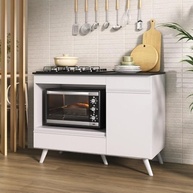 Balcão para Cooktop e Forno 105cm com 1 Porta e 1 Gaveta Veneza Multimóveis - Design Moderno e Funcionalidade - imagem 2
