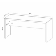 Escrivaninha 180cm Rústica Multimóveis CR25266 - Mesa de Escritório Espaçosa e Resistente - imagem 4
