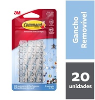 Command 3M - Organizador de Fios e Luzes Natalinas Adesivo Removível Transparente - 20 Unidades - imagem 3
