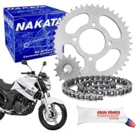 Combo Corrente e Coroas Nakata para Yamaha Fazer 250 (2005-2016) com Retentor e Graxa - imagem 2