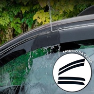 Calha Chuva Inteiriça Slim Hilux Cabine Dupla 2016-2022 Fumê - Proteção e Estilo - imagem 4
