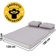 Puff Colchonete Dobrável 3 em 1 com Travesseiros - Conforto e Versatilidade para Casa e Viagem - imagem 5