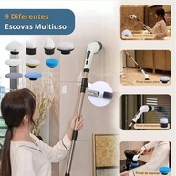 Escova de Limpeza Rotativa 360° com 9 Escovas - Potente e Ergonômica para Toda Casa - imagem 5