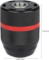 Mandril Aperto Rápido Metálico 0.8-10mm | Encaixe 3/8" 24UNF | Troca Rápida e Segura - imagem 3