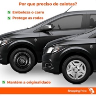 Kit 4 Calotas Aro 14 Prata Grid para Onix e Prisma (14-18) - Estilo e Proteção - imagem 3