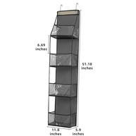 Organizador de Porta com 4 Prateleiras e 4 Bolsos - Ideal para Bebês, Brinquedos e Armários - imagem 2