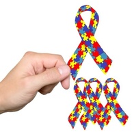 Kit 4 Laços Autismo Adesivos para Carros e Janelas - Conscientização e Apoio - imagem 2