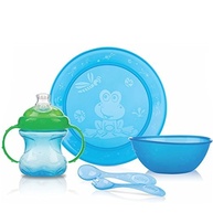 Kit Alimentação 5 Peças Nûby Azul Céu - Seguro, Prático e Livre de BPA - imagem 2