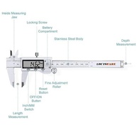 Paquímetro Digital de Aço Inoxidável 150mm (6") - Precisão LCD para Uso Doméstico e DIY - imagem 4