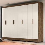 Guarda-Roupas Casal 8 Portas Diplomata Castanho/Baunilha - Organização e Estilo para seu Quarto - imagem 3