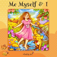Livro de Colorir "Me Myself & I": Relaxamento e Autocuidado para Adultos e Adolescentes - imagem 1