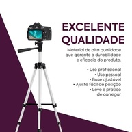 Tripé Profissional Alumínio 110cm c/ Controle Bluetooth - Celular e Câmera - imagem 4