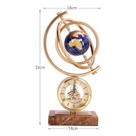 Globo Terrestre de Mármore com Estátua e Relógio - Ornamento de Luxo para Decoração Vintage - imagem 4