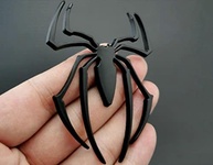 Kit 6 Emblemas Aranha 3D Adesivos Universais para Carro, Moto e SUV - Prata, Vermelho e Preto - imagem 5