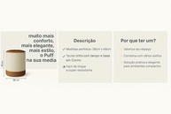 Puff Plus com Acabamento Premium – Assento Confortável e Versátil para Sala, Quarto ou Closet Bege Caramelo - imagem 4