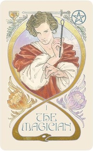 Ethereal Visions Tarot: Baralho Iluminado com Arte Nouveau e Ouro - imagem 5