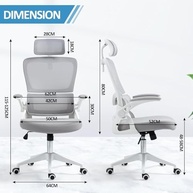 Cadeira de Escritório Presidente Ergonômica com Apoio Lombar Ajustável e Design Moderno - imagem 3