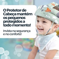 Protetor de Cabeça Bebê DUPIN: Segurança e Conforto 100% Algodão Ajustável - imagem 3