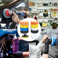 Kit de Almofadas de Polimento para Carro - Espuma e Lã com Adaptador para Polidor - imagem 5