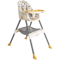 Cadeira de Alimentação Papinha 2 em 1 Amarelo e Cinza - Conforto e Segurança para Bebês - imagem 2