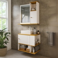 Conjunto Gabinete + Espelheira para Banheiro Deca Aqua - Design Moderno e Organização Inteligente - imagem 1