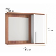 Armário Espelheira para Banheiro Space com Porta – Design Moderno e Funcionalidade Premium - imagem 3