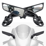 Espelho Retrovisor Asa Angular para Motos de Corrida - Ajustável e Aerodinâmico para Honda, Kawasaki, Suzuki, Yamaha - imagem 1