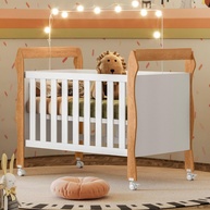 Berço Mini Cama 3 em 1 Soninho Tigus Baby Amadeirado - Conforto e Segurança para Bebês - imagem 1